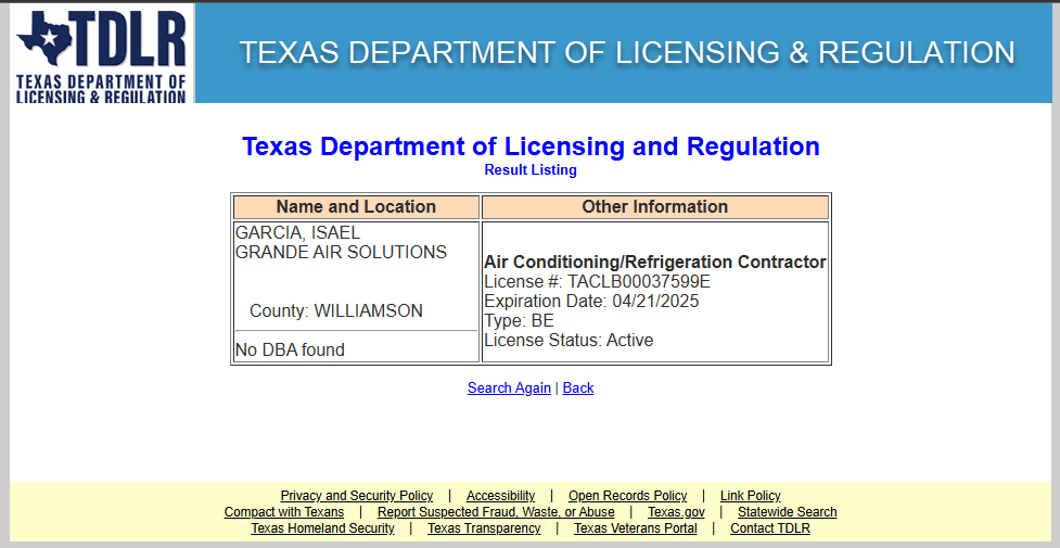 Grande Air Solutions License